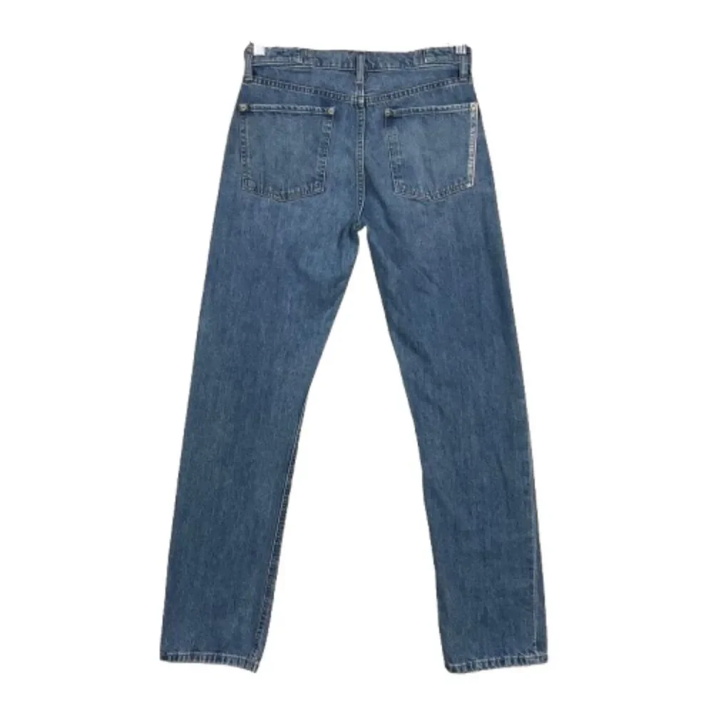 We The Free Slim Shade Selvedge Jeans Straight Leg Button Fly Sz 27 Blue